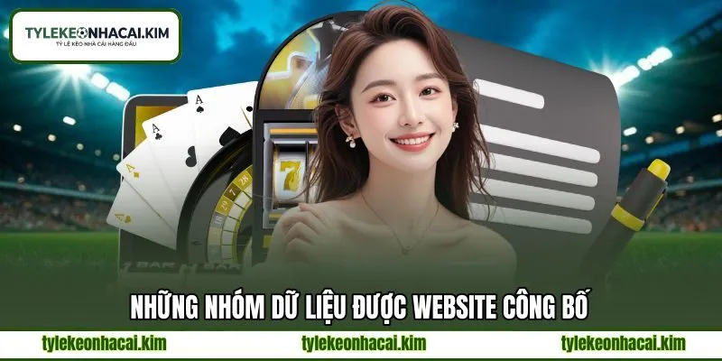 Những nhóm dữ liệu được website công bố Những nhóm dữ liệu được website công bố