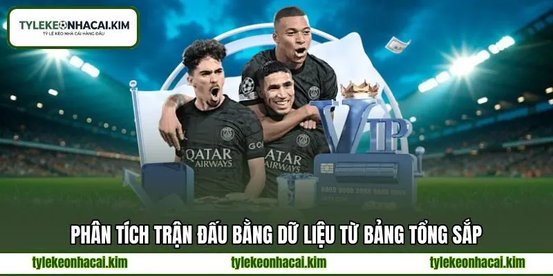 Phân tích trận đấu bằng dữ liệu từ bảng tổng sắp